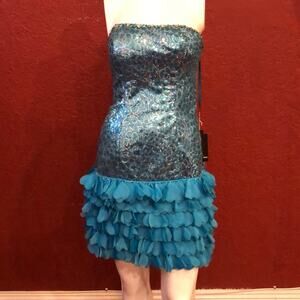 Amelia Couture #214 Strapless Sequined Dress 6